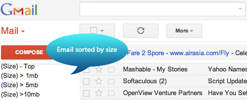 How to Find and Sort Gmail Emails by File Size