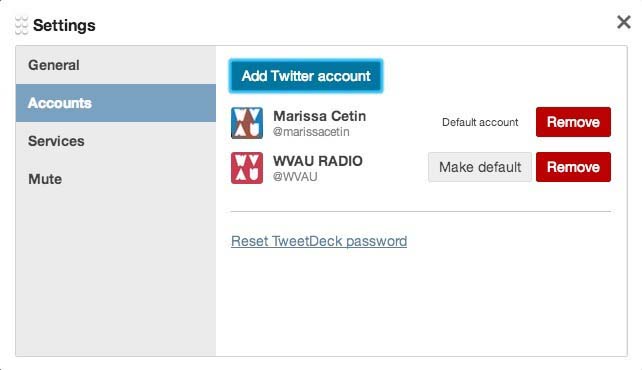 TweetDeck Add Account