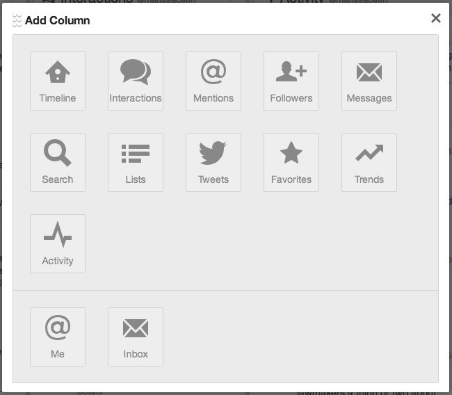 TweetDeck Add Column