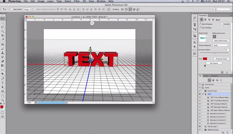 Create 3D Text on Adobe Photoshop